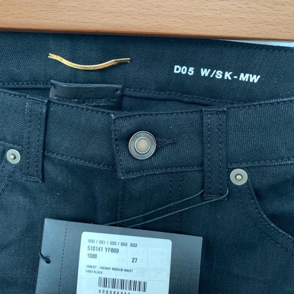 YSL black skinny jeans, size 27! Never worn - Picture 2 of 4